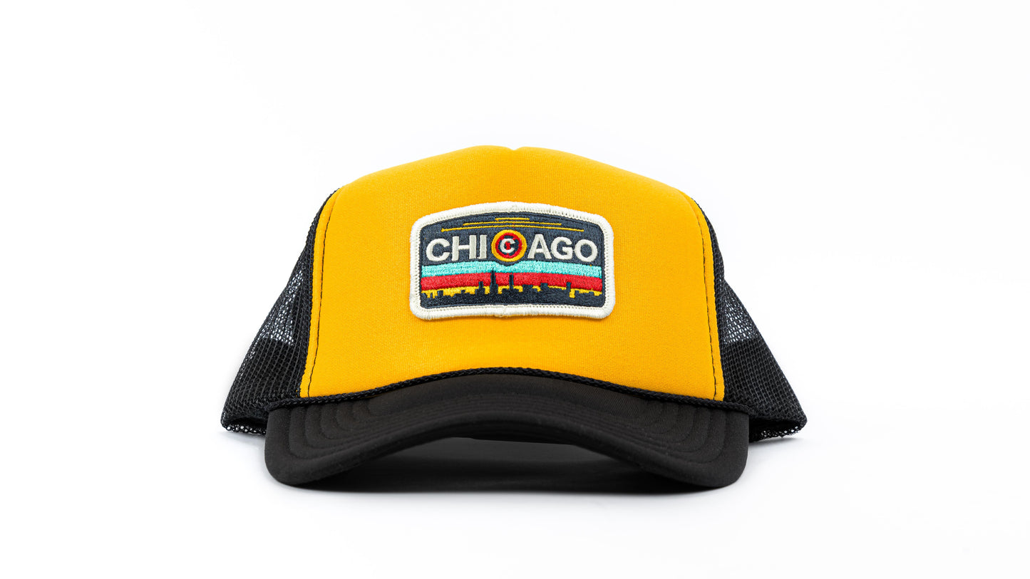 Chicago Surfer Trucker (black & yellow)