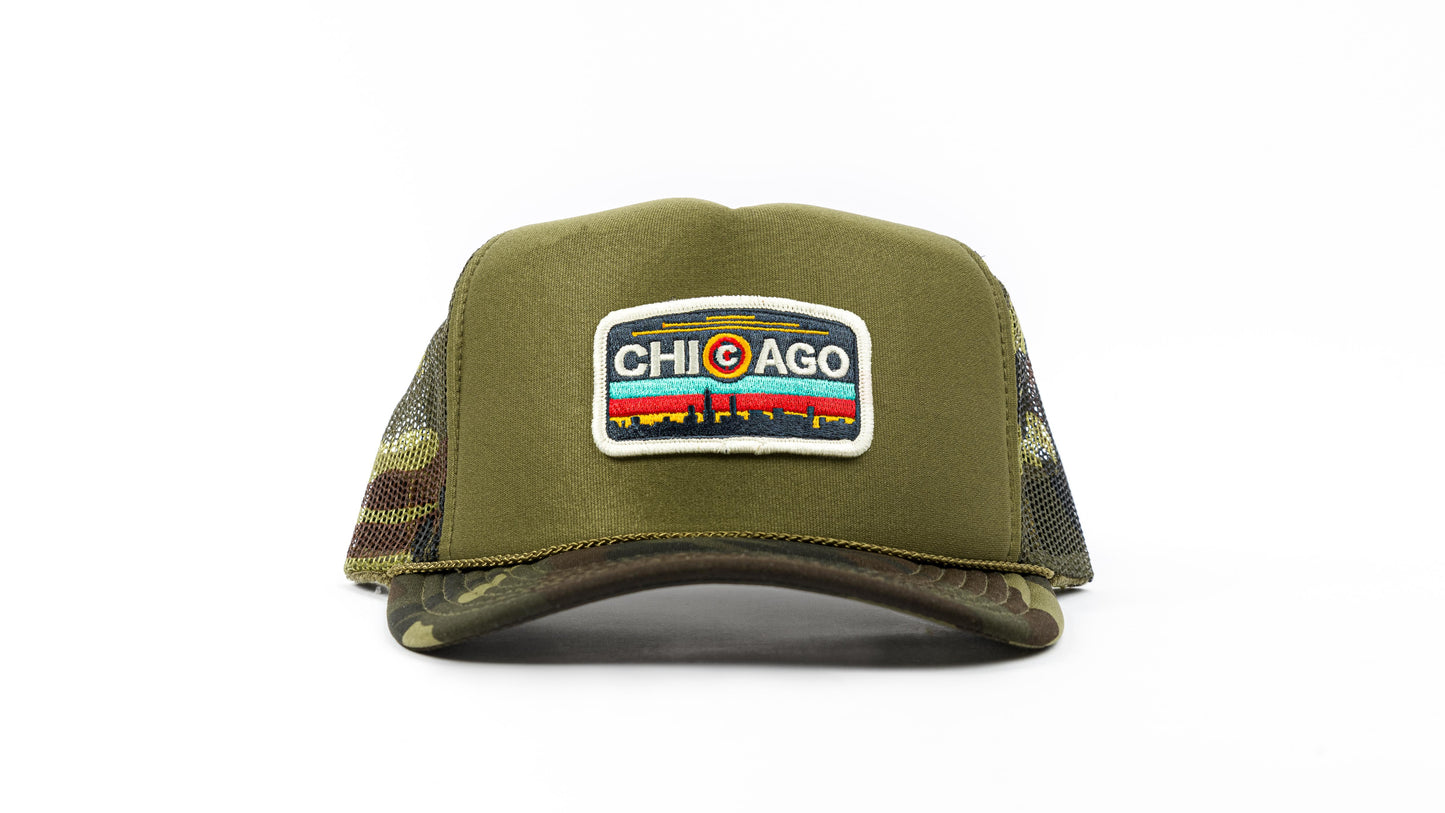 Chicago Surfer Patch Trucker (Army)