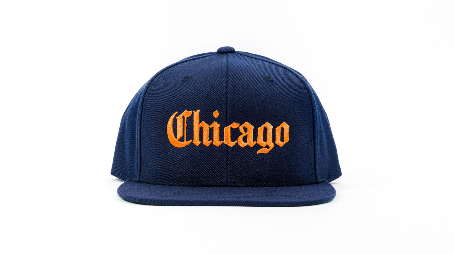 Old English Chicago (navy)