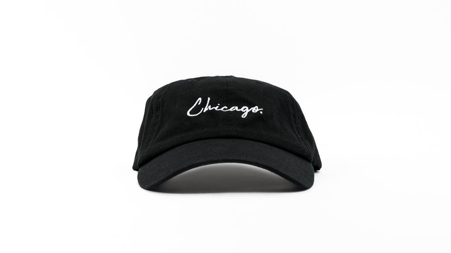 Classy Chicago dad hat (black)