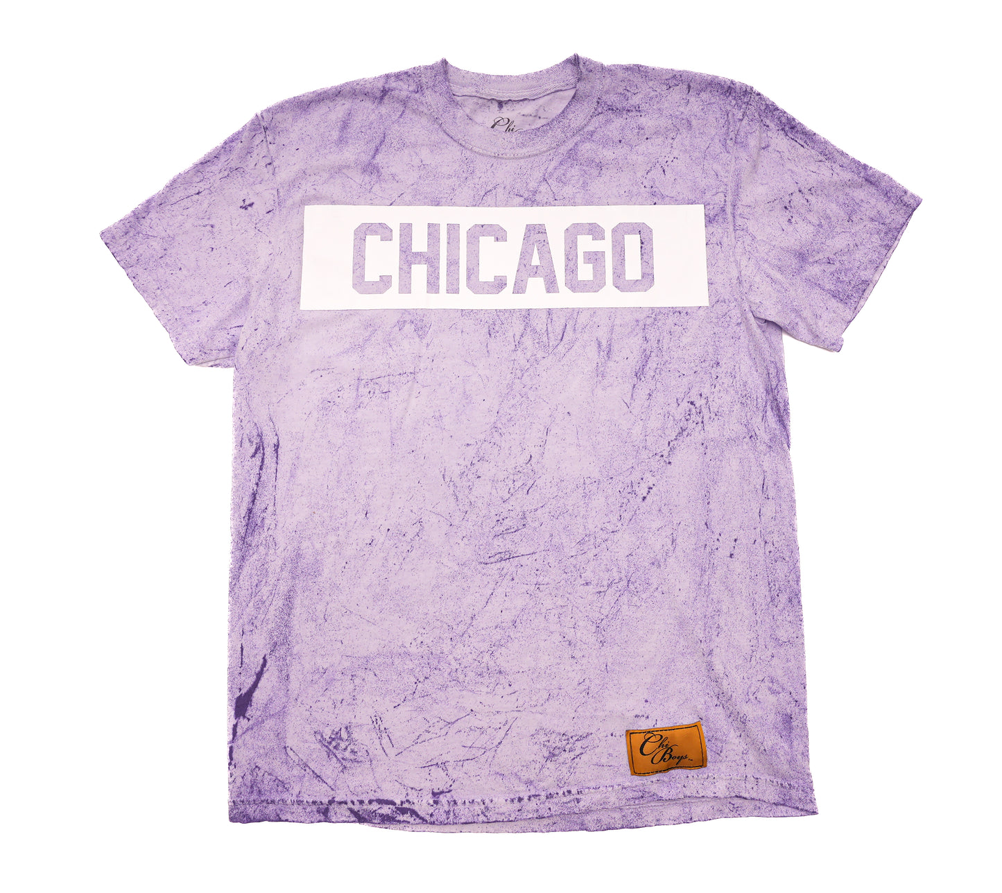 Chicago Block Tee (Tie Dye Purp)