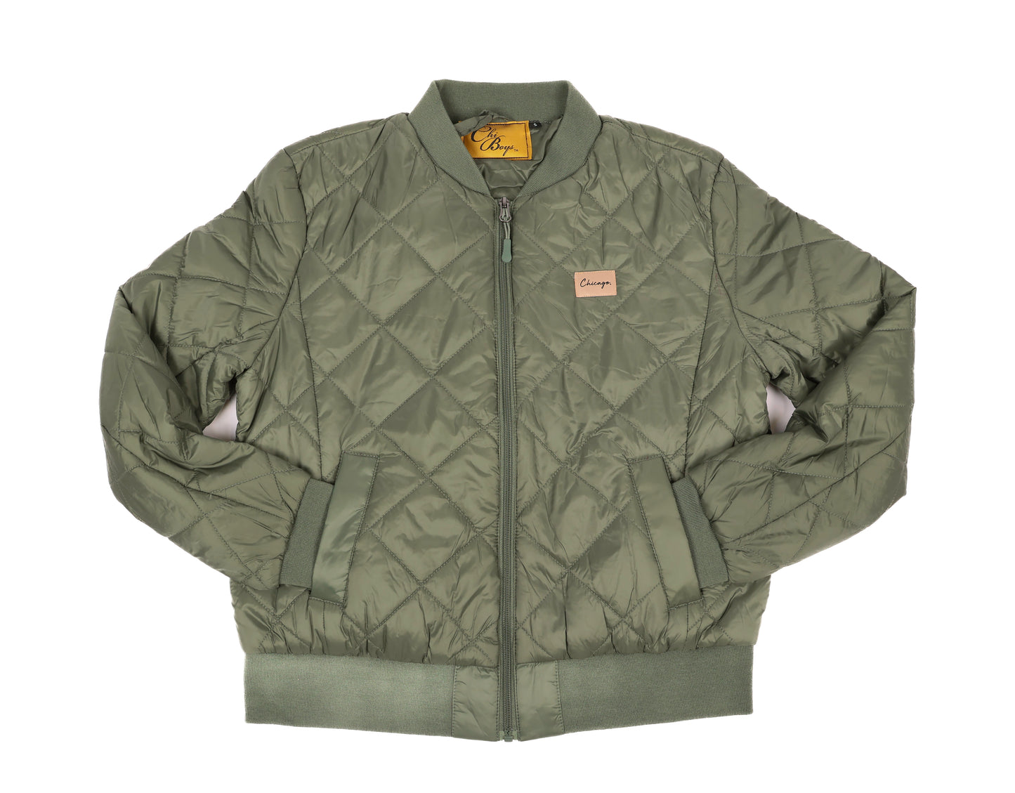 Classy Chicago Period Quilted Jacket (Army Green)