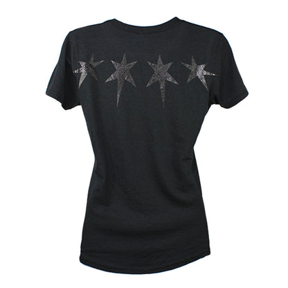 Chicago Block Tee (Blacked Out)-Women's Cut